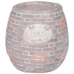   Kerámia virágcserép, MagicHome, barna, mozaikkal díszített, átmérő: 25 cm, magasság: 25 cm, kerek