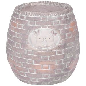 Kerámia virágcserép, MagicHome, barna, mozaikkal díszített, átmérő: 25 cm, magasság: 25 cm, kerek