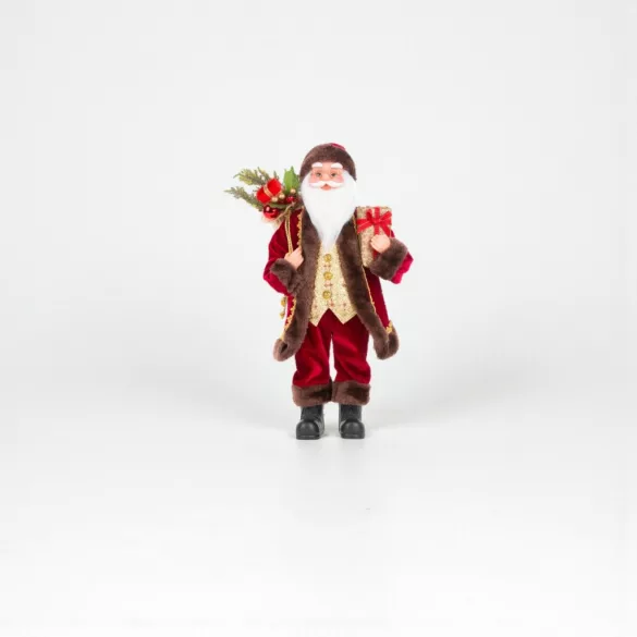 MagicHome karácsonyi dekoráció, Mikulás ajándékokkal, 46 cm