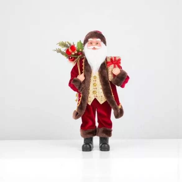 MagicHome karácsonyi dekoráció, Mikulás ajándékokkal, 60 cm