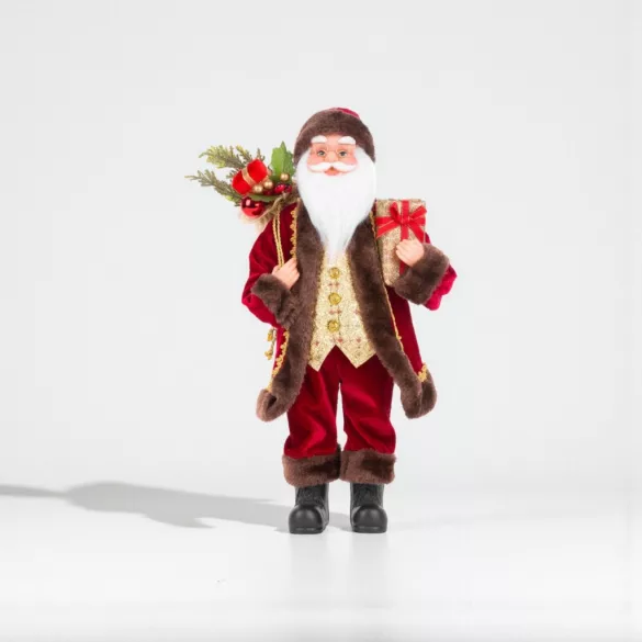 MagicHome karácsonyi dekoráció, Mikulás ajándékokkal, 60 cm