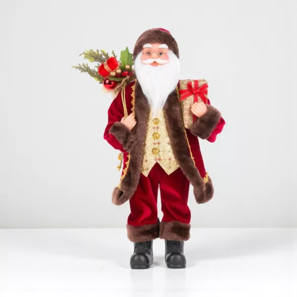 MagicHome karácsonyi dekoráció, Mikulás ajándékokkal, 80 cm