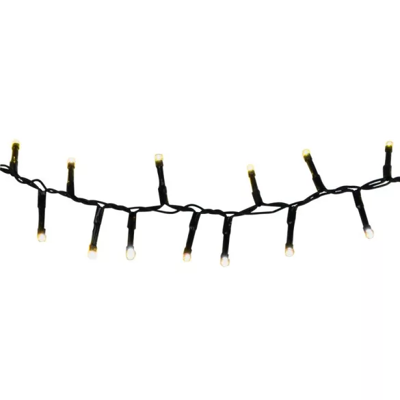 LED fényfüzér, MagicHome Vianoce, 10 m, 1120 LED, melegfehér, IP44, kültéri, 230 V adapterrel, egyszerű világítás, 5 m zöld kábel