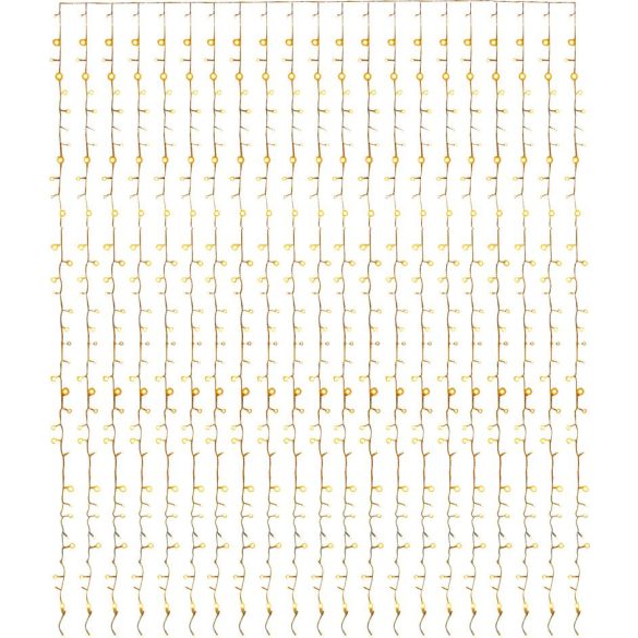 Fényfüggöny, MagicHome Vianoce, 160 LED, 1,5 x 2 m, melegfehér, IP44 kültéri, 8 fényprogram, időzítő és memória, 5 m tápkábel