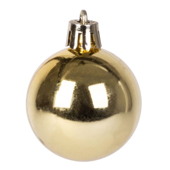 MagicHome karácsonyi gömbök, készlet, 50 db, 4-5 cm, arany, csillag, füzér, toboz, karácsonyfára