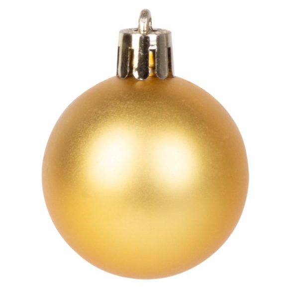 MagicHome karácsonyi gömbök, készlet, 50 db, 4-5 cm, arany, csillag, füzér, toboz, karácsonyfára