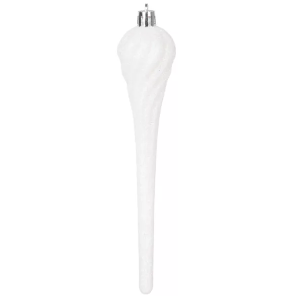 MagicHome karácsonyi gömbök, készlet, 15 db, 3,5-6-8 cm, fehér-ezüst, karácsonyfára