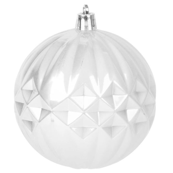 MagicHome karácsonyi gömbök, készlet, 31 db, 5-6-8-12 cm, fehér-ezüst, karácsonyfára