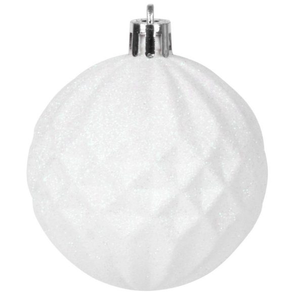 MagicHome karácsonyi gömbök, készlet, 31 db, 5-6-8-12 cm, fehér-ezüst, karácsonyfára