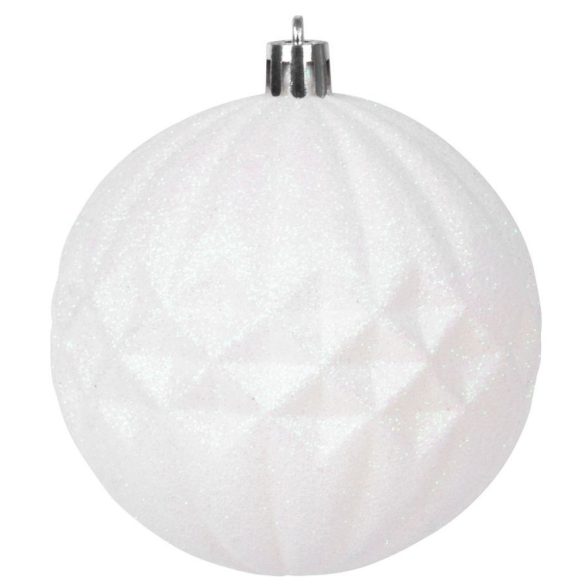 MagicHome karácsonyi gömbök, készlet, 31 db, 5-6-8-12 cm, fehér-ezüst, karácsonyfára