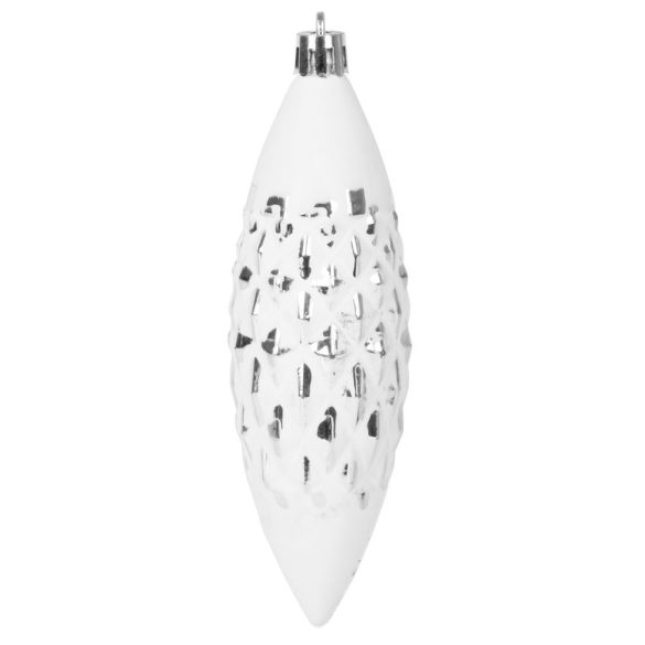 MagicHome karácsonyi gömbök, készlet, 31 db, 5-6-8-12 cm, fehér-ezüst, karácsonyfára