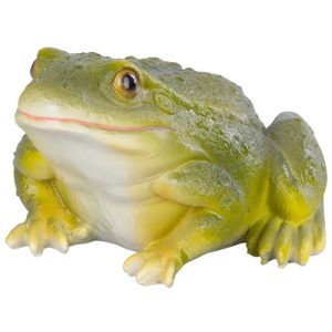 Kerti dekoráció, MagicHome, béka, zöld, 15,3 x 13,7 x 9 cm, poligyanta