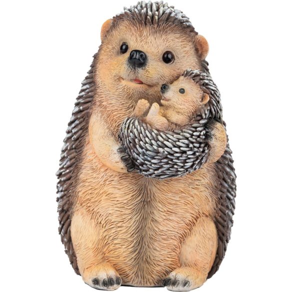 Kerti dekoráció, MagicHome, Sündisznók, barna, 15,5 x 13 x 19,7 cm, poligyanta