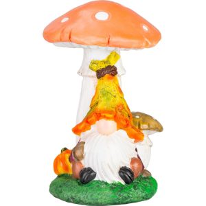 Dekoráció MagicHome Nature, Törpe gomba alatt, polirezin, 11x12x16,5 cm