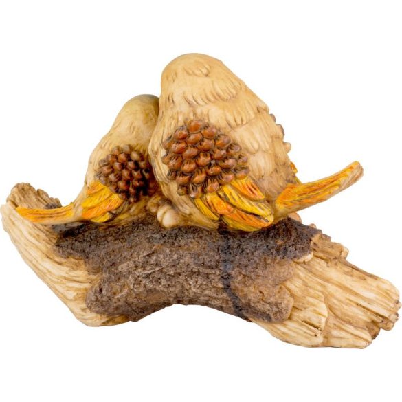 Dekoráció MagicHome Nature, Madarak fatörzsön, polirezin, 24x10,5x15,5 cm