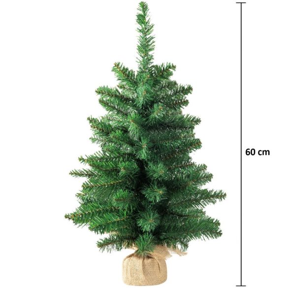 MagicHome Leo műfenyő jutában, extra sűrű, 60 cm