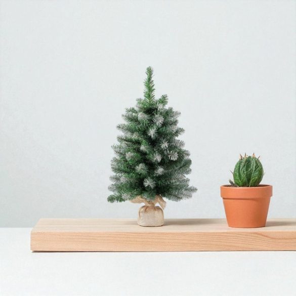 MagicHome Belo műfenyő jutában, havas végek, extra sűrű, 60 cm