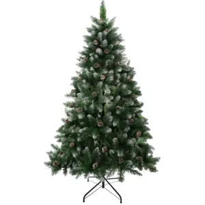 MagicHome Albero műfenyő, havas végek, tobozokkal, 210 cm