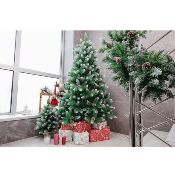  MagicHome Albero műfenyő, havas végek, tobozokkal, 200 cm
