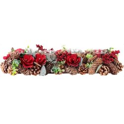   MagicHome karácsonyi ikebana, természetes, adventi, 50x16x9 cm