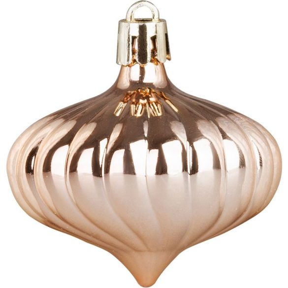 MagicHome karácsonyi gömb szett, 65 db, rózsaarany, mix, karácsonyfára