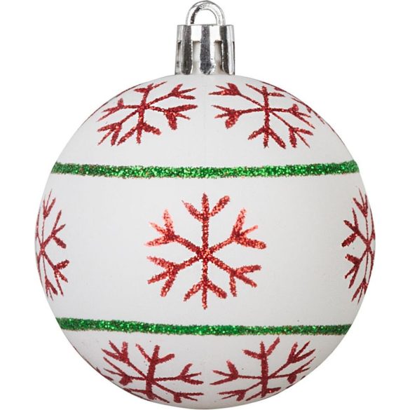 MagicHome karácsonyi gömb szett, 32 db, piros-zöld-fehér, mix, karácsonyfára