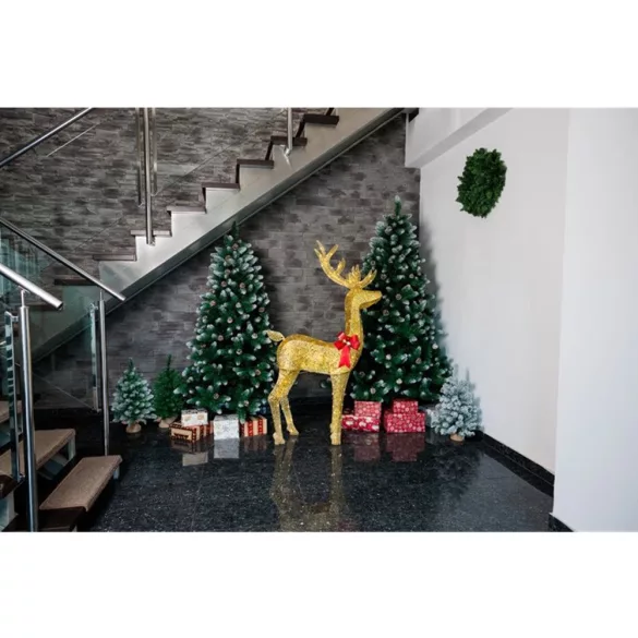 MagicHome karácsonyi dekoráció, rénszarvas, 150 melegfehér LED, IP44, 70 x 28 x 150 cm