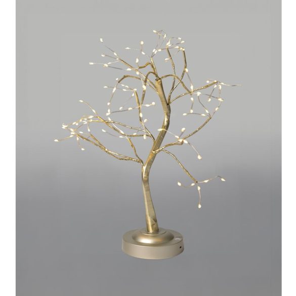 MagicHome karácsonyi dekoráció, fa, 108 melegfehér LED, USB, egyszerű világítás, 45 cm