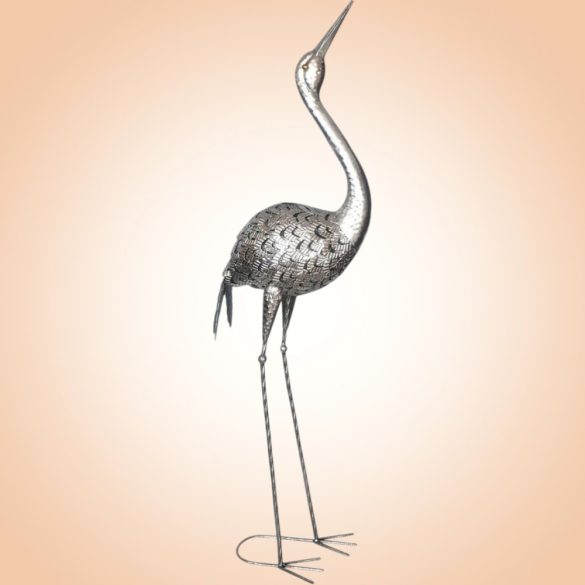 Kerti dekoráció, MagicHome Mecco, daru, ezüst, 34 × 23 × 111 cm, fém