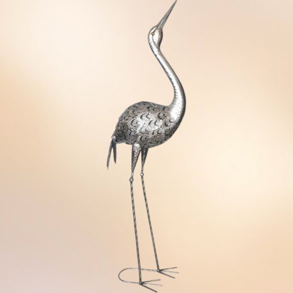 Kerti dekoráció, MagicHome Mecco, daru, ezüst, 34 × 23 × 111 cm, fém