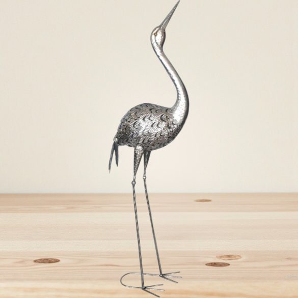 Kerti dekoráció, MagicHome Mecco, daru, ezüst, 34 × 23 × 111 cm, fém