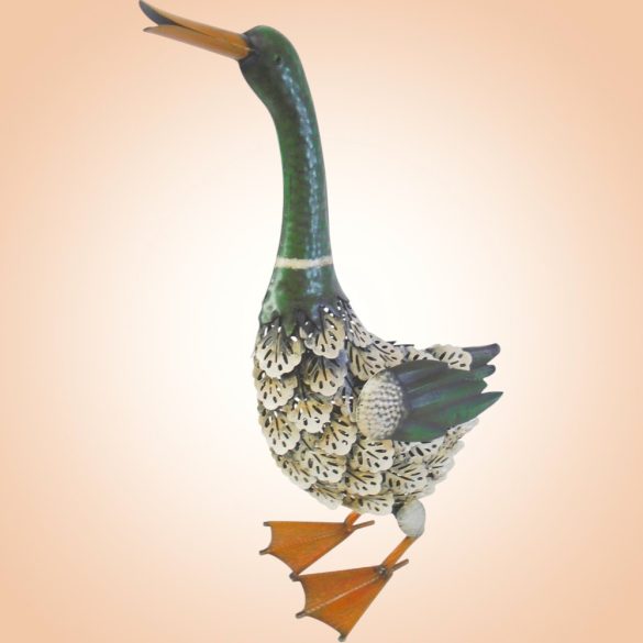 Kerti dekoráció, MagicHome Mecco, vadkacsa, barna/bézs, 35 × 16,5 × 47 cm, fém