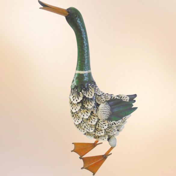 Kerti dekoráció, MagicHome Mecco, vadkacsa, barna/bézs, 35 × 16,5 × 47 cm, fém