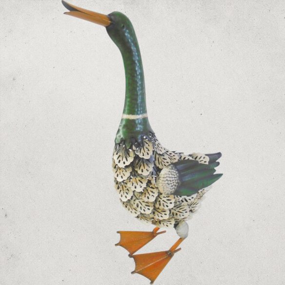 Kerti dekoráció, MagicHome Mecco, vadkacsa, barna/bézs, 35 × 16,5 × 47 cm, fém