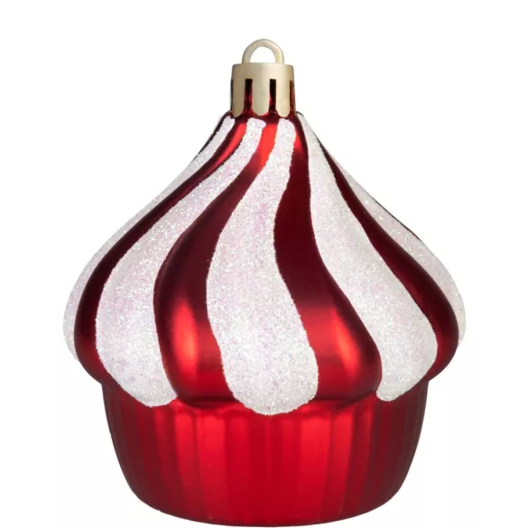 Karácsonyfadísz készlet, MagicHome Vianoce, 47 db, piros, műanyag, vegyes formák és méretek, karácsonyfára