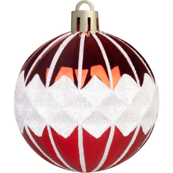 MagicHome karácsonyi gömb készlet, 39 db, piros, mix, karácsonyfára