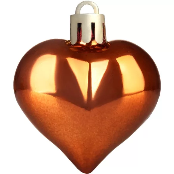 Karácsonyfadísz készlet, MagicHome Vianoce, 32 db, réz, fényes-matt-csillogó felületű, tartós műanyag, karácsonyfára