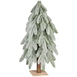   Műfenyő, MagicHome Vianoce, 60 cm, havas, dekoratív, beltéri, asztali elhelyezésre