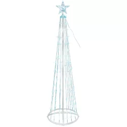   Karácsonyi díszvilágítás, MagicHome Vianoce, fenyőfa, 190 LED, magasság: 180 cm, hidegfehér, műanyag és réz, beltéri/kültéri