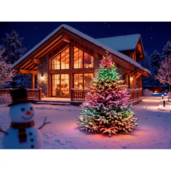 LED fényfüzér, MagicHome Vianoce, 200 LED, 17 m, vegyes színek, IP44, beltéri/kültéri