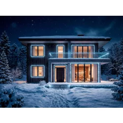   LED fényfüzér, MagicHome Vianoce, 200 LED, 10 m, hidegfehér, 10 fényprogram, időzítő, IP44, beltéri/kültéri