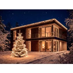   LED fényfüzér, MagicHome Vianoce, 500 LED, 25 m, melegfehér, 10 fényprogram, időzítő, IP44, beltéri/kültéri