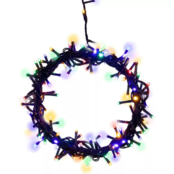 LED fényfüzér, MagicHome Vianoce, 500 LED, 25 m, vegyes színek, 10 fényprogram, időzítő, IP44, beltéri/kültéri