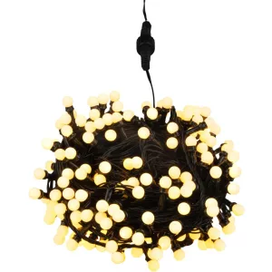 LED fényfüzér, MagicHome Vianoce, 200 LED, 16 m, melegfehér, 8 fényprogram, időzítő, IP44, beltéri/kültéri