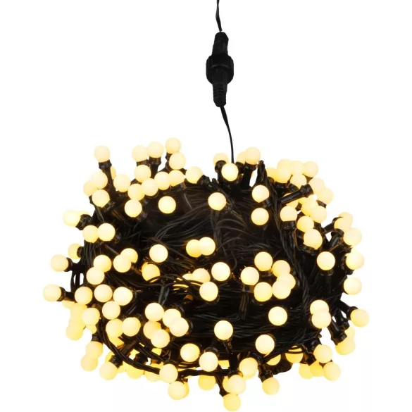 LED fényfüzér, MagicHome Vianoce, 200 LED, 16 m, melegfehér, 8 fényprogram, időzítő, IP44, beltéri/kültéri