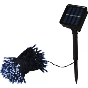 LED fényfüzér, MagicHome Vianoce, 200 LED, 20 m, vegyes színek, 8 fényprogram, napelemes, IP44, kültéri
