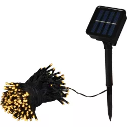  LED fényfüzér, MagicHome Vianoce, 200 LED, 20 m, melegfehér, 8 fényprogram, napelemes, IP44, kültéri
