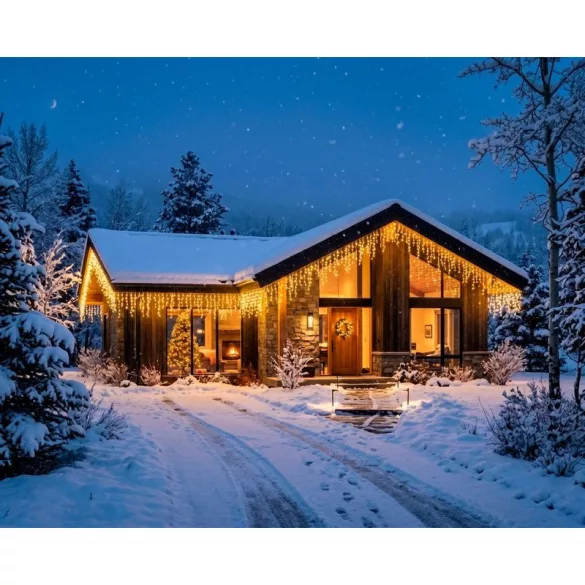 LED fényfüzér, MagicHome Vianoce, 500 LED, 20 m, melegfehér, 9+1 fényprogram, időzítő, IP44, beltéri/kültéri