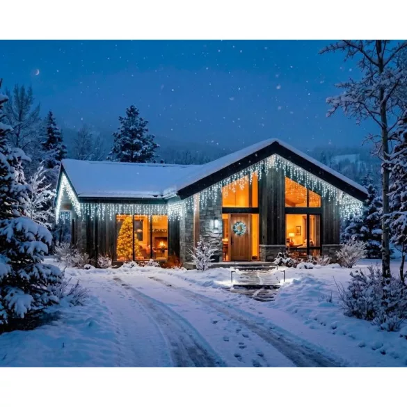 LED fényfüzér, MagicHome Vianoce, 306 LED, 12 m, hidegfehér, 10 fényprogram, időzítő, IP44, beltéri/kültéri