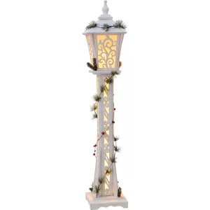 Karácsonyi lámpa, MagicHome Vianoce, 20 x 20 x 120 cm, fehér, LED, melegfehér fényű, elemes (3 db AA - nem tartozék)
